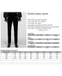 Punk Rave Black Vintage Gothic Embossed Velvet Pants for Men