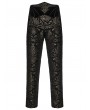Punk Rave Black and Gold Retro Gothic Jacquard Embroidered Party Pants for Men