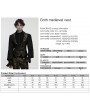 Punk Rave Black and Gold Gothic Medieval Pattern Lapel Vest for Men