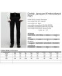 Punk Rave Black Retro Gothic Jacquard Embroidered Party Pants for Men