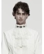 Punk Rave White Gorgeous Gothic Embroidered Party Jabot Collar