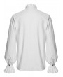 Punk Rave White Gothic 3D Pleated Lace Embroidered Shirt for Men
