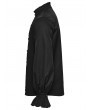 Punk Rave Black Gothic 3D Pleated Lace Embroidered Shirt for Men