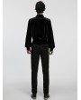 Punk Rave Black Daily Gothic Velvet Button Up Shirt for Men