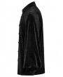 Punk Rave Black Daily Gothic Velvet Button Up Shirt for Men