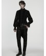 Punk Rave Black Gothic Noble Velvet Tailcoat Vest for Men