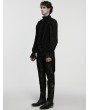 Punk Rave Black Gothic Noble Velvet Tailcoat Vest for Men