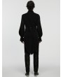 Punk Rave Black Gothic Noble Velvet Tailcoat Vest for Men