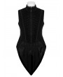 Punk Rave Black Gothic Noble Velvet Tailcoat Vest for Men