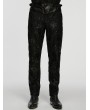 Punk Rave Black Gothic Retro Palace Embroidered Pants for Men