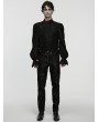 Punk Rave Black Gothic Retro Palace Embroidered Pants for Men