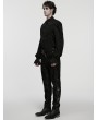 Punk Rave Black Gothic Retro Palace Embroidered Pants for Men