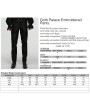 Punk Rave Black Gothic Retro Palace Embroidered Pants for Men