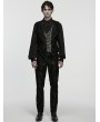 Punk Rave Black Gothic Retro Palace Embroidered Vest for Men