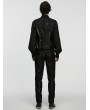 Punk Rave Black Gothic Retro Palace Embroidered Vest for Men