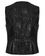 Punk Rave Black Gothic Retro Palace Embroidered Vest for Men