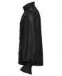 Punk Rave Black Gothic Stand-Up Collar Bubble Sleeve Shirt for Men