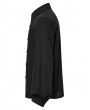 Punk Rave Black Gothic Rose Jacquard Men's Shirt with Detachable Collar
