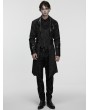 Punk Rave Black Gothic Palace Jacquard Bat Lapel Collar Tail Coat for Men