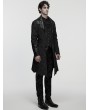 Punk Rave Black Gothic Palace Jacquard Bat Lapel Collar Tail Coat for Men