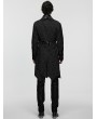 Punk Rave Black Gothic Palace Jacquard Bat Lapel Collar Tail Coat for Men