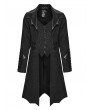 Punk Rave Black Gothic Palace Jacquard Bat Lapel Collar Tail Coat for Men