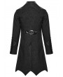 Punk Rave Black Gothic Palace Jacquard Bat Lapel Collar Tail Coat for Men