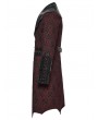 Punk Rave Red Gothic Palace Jacquard Bat Lapel Collar Tail Coat for Men
