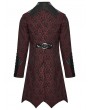 Punk Rave Red Gothic Palace Jacquard Bat Lapel Collar Tail Coat for Men