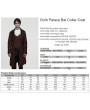 Punk Rave Red Gothic Palace Jacquard Bat Lapel Collar Tail Coat for Men