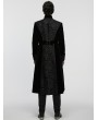 Punk Rave Black Gothic Palace Embroidery Velvet Party Coat for Men