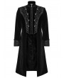 Punk Rave Black Gothic Palace Embroidery Velvet Party Coat for Men