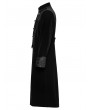 Punk Rave Black Gothic Palace Embroidery Velvet Party Coat for Men