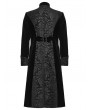 Punk Rave Black Gothic Palace Embroidery Velvet Party Coat for Men