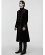 Punk Rave Black and Red Gothic Palace Embroidery Velvet Party Coat for Men