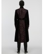 Punk Rave Black and Red Gothic Palace Embroidery Velvet Party Coat for Men