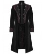 Punk Rave Black and Red Gothic Palace Embroidery Velvet Party Coat for Men