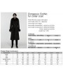 Punk Rave Black Gorgeous Jacquard Gothic Fur Collar Coat for Men
