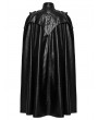 Punk Rave Black Gothic Punk One-Piece Military Shirt Cloak for Men