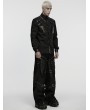 Punk Rave Black Gothic Punk Street Rock Straight Pants for Men