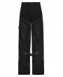 Punk Rave Black Gothic Punk Street Rock Straight Pants for Men