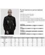 Punk Rave Black Gothic Punk Hardcore Rivets Personalized Shirt for Men