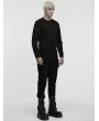 Punk Rave Black Gothic Punk Techwear Denim Pants for Men