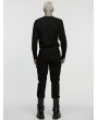 Punk Rave Black Gothic Punk Techwear Denim Pants for Men