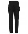 Punk Rave Black Gothic Punk Techwear Denim Pants for Men