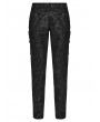 Punk Rave Black Gothic Punk Mottled Printed Pants for Men