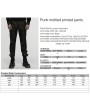 Punk Rave Black Gothic Punk Mottled Printed Pants for Men