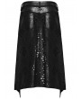 Punk Rave Black Gothic Punk Tattered Knitted Kilt for Men