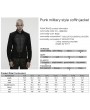 Punk Rave Black Gothic Punk Military Style Coffin Short Jacket for Men