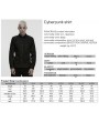 Punk Rave Black Gothic Cyberpunk Studded Shirt for Men